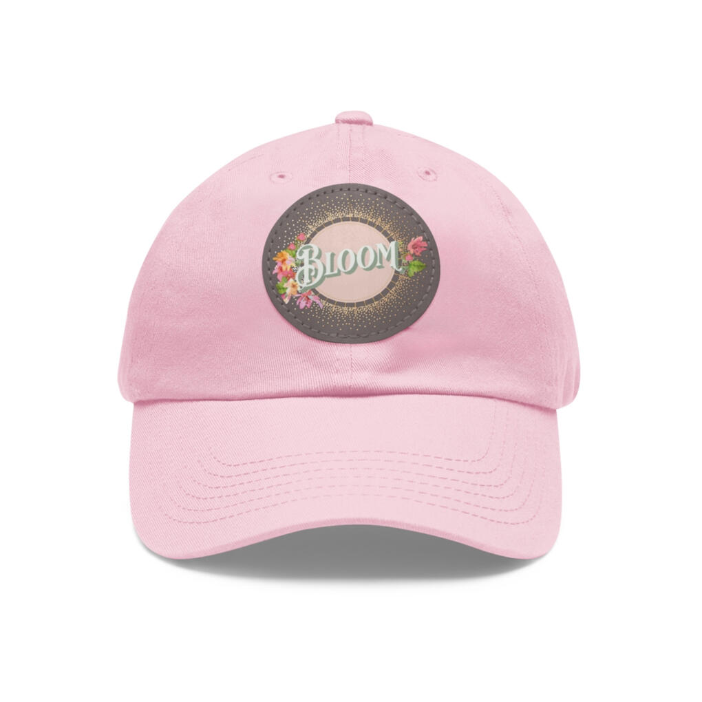 Classic Patch Dad Hat in Pink/Grey | $25.